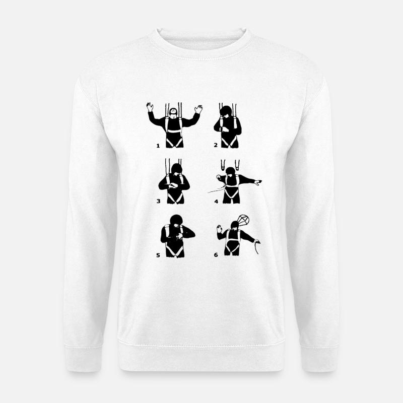 Fallschirm Fallschirmspringer Wingsuit - Unisex Pullover - Weiß