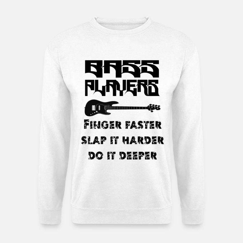 Cadeau de guitare guitariste basse - Sweat-shirt Unisexe - blanc