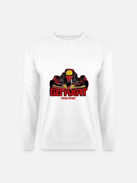 Go Kart Hobby Roter Blitz - Unisex Pullover - Weiß