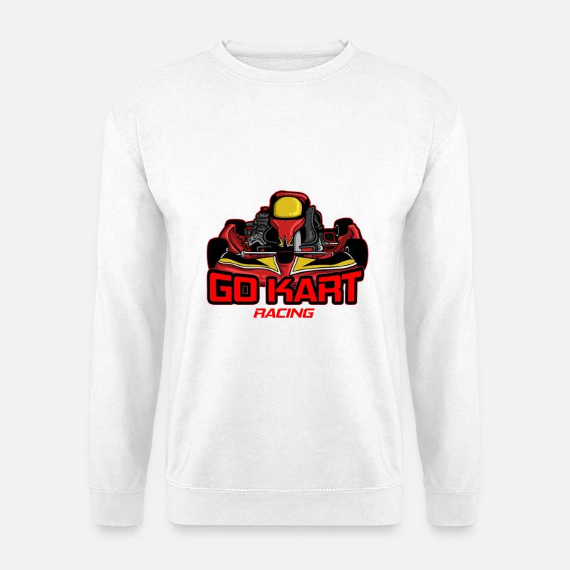 Go Kart Hobby Roter Blitz - Unisex Pullover - Weiß