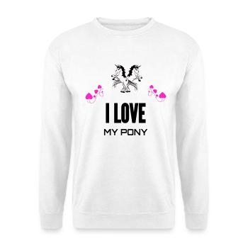 J'aime mon poney - Sweat-shirt Unisexe - blanc - Devant