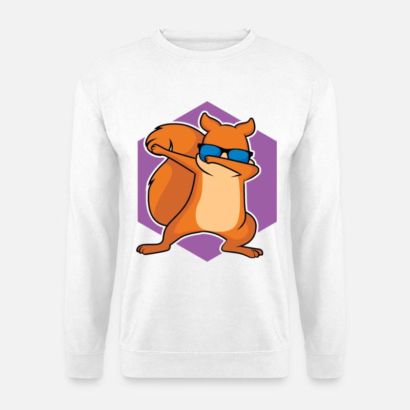 Dabbing Squirrel - Design - Unisex Sweatshirt - white