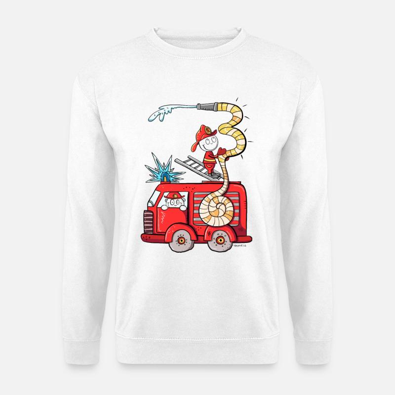 Ich Bin Drei Jahre Feuerwehr 3. Geburtstag Junge - Unisex Pullover - Weiß