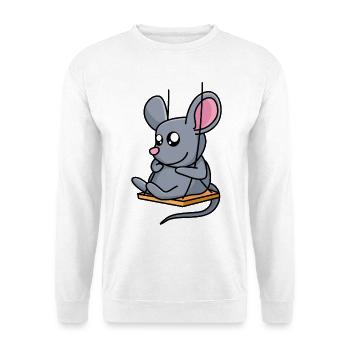 Mäuseschaukel - Unisex Pullover - Weiß - Vorne