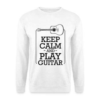 Guitar Line Art in Black - Unisex Sweatshirt - white - Front