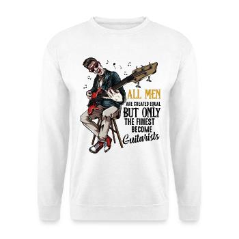 All Men Rock Bass Hero - Unisex Pullover - Weiß - Vorne