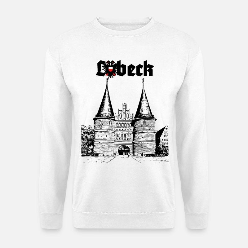 Lübeck - Holstentor - Unisex Pullover - Weiß