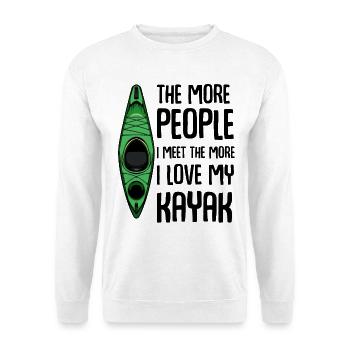 Kayak vert vu d’en haut - Sweat-shirt Unisexe - blanc - Devant