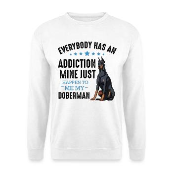 Doberman Loyal Dog Illustration - Unisex Sweatshirt - white - Front