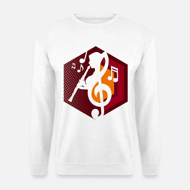 Klarinette - Klarinetten-Spielerin - Unisex Pullover - Weiß