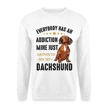 Dackel mit Sternen Spruch - Unisex Pullover - Weiß - Vorne