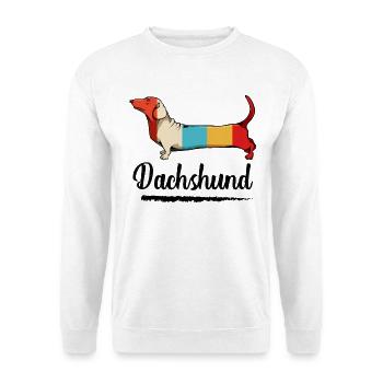 Colorful Dachshund Color Blocks - Unisex Sweatshirt - white - Front