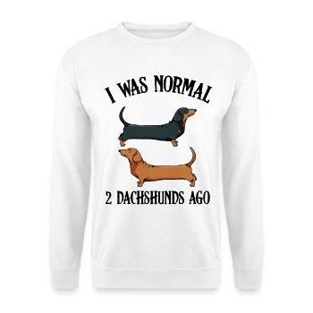 Dachshund Duo Contrast Silhouette - Unisex Sweatshirt - white - Front