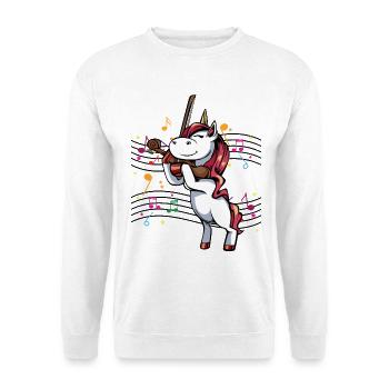 Unicorn Violin Music Magic - Unisex Sweatshirt - white - Front