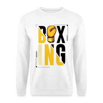 Boxing Boxer Boxing Glove Logo - Unisex Sweatshirt - white - Front