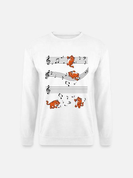 Kunterbunte Tiger-Posen - Unisex Pullover - Weiß