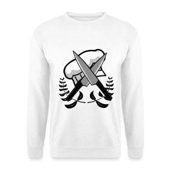 Koch Küche Restaurant Kochmütze Gourmet kochen - Unisex Pullover - Weiß - Vorne