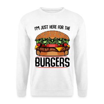 Cheese burger illustration - Unisex Sweatshirt - white - Front