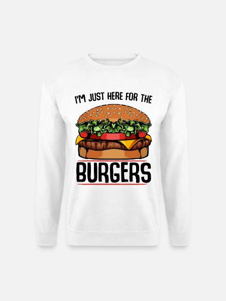 Illustration de cheeseburger - Sweat-shirt Unisexe - blanc