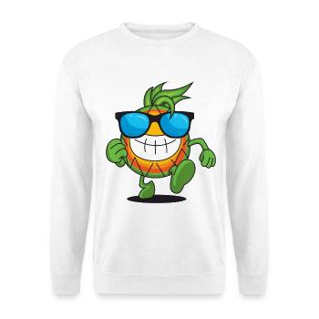 Cool Pineapple with Sunglasses | Summer | Good mood - Unisex Sweatshirt - white - Front
