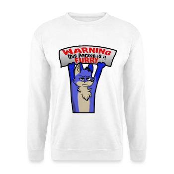 Achtung diese Person ist ein Furry - Unisex Pullover - Weiß - Vorne