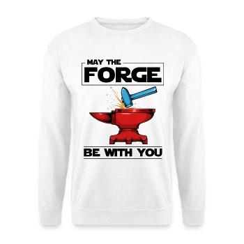 Frappe de l’étincelle du marteau du forgeron - Sweat-shirt Unisexe - blanc - Devant