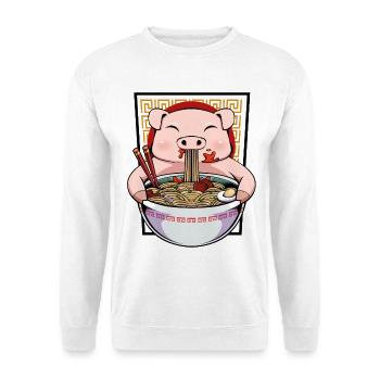 Lustiger Schwein-Nudel-Meister - Unisex Pullover - Weiß - Vorne