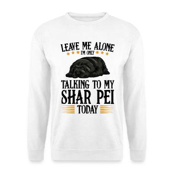Sleeping Bulldog avec les stars Shar Pei - Sweat-shirt Unisexe - blanc - Devant