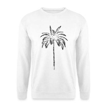 Palm Beach Outfit Beachwear Surfing Aloha Palm Trees - Unisex Sweatshirt - white - Front