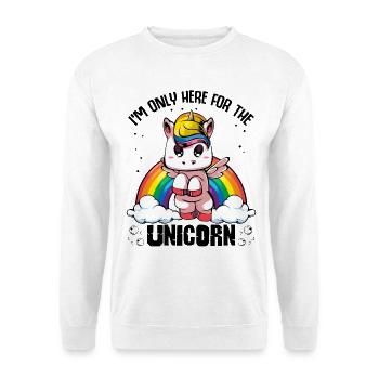 Regenbogen-Einhorn Wolkenzauber - Unisex Pullover - Weiß - Vorne