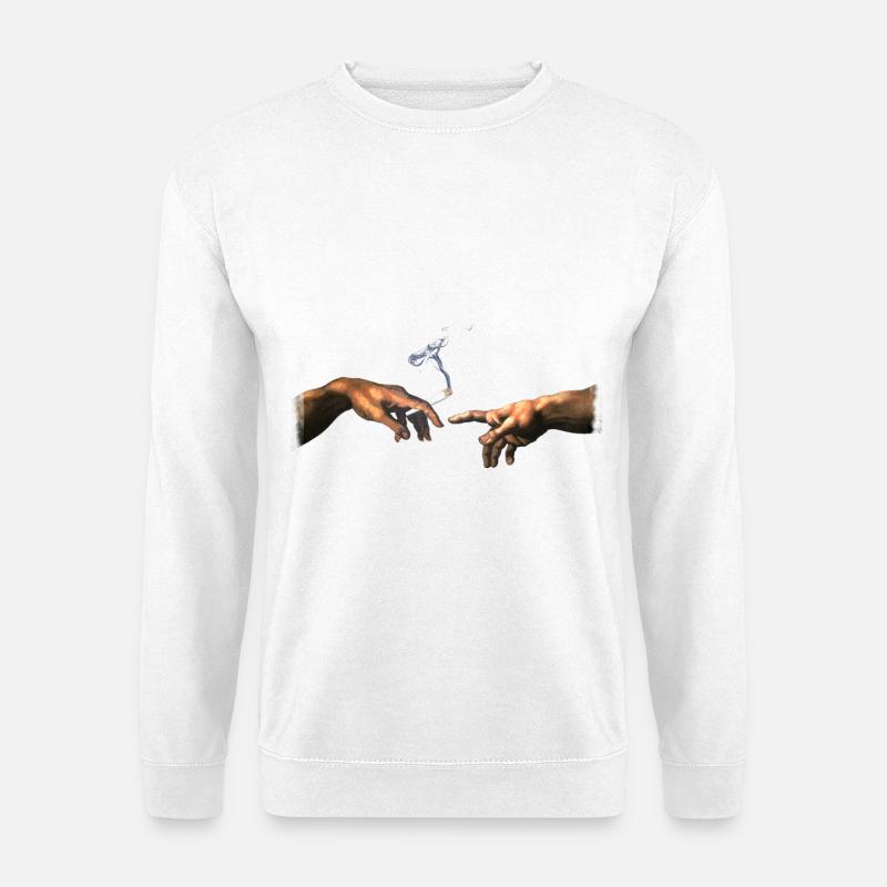 MichelAngelo created Adam Joint Cannabis - Unisex Sweatshirt - white