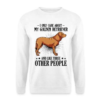 Golden Retriever Side Profile - Unisex Sweatshirt - white - Front