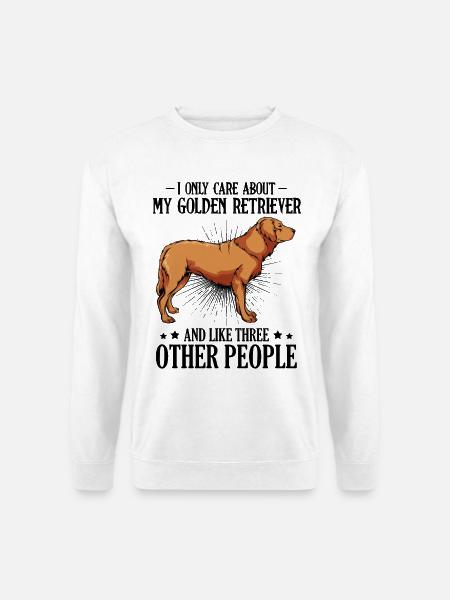 Goldener Retriever Seitenprofil - Unisex Pullover - Weiß