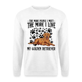 Reclining Golden Retriever Illustration - Unisex Sweatshirt - white - Front