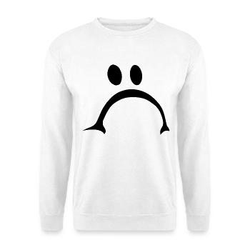 Sad and offended face - Unisex Sweatshirt - white - Front