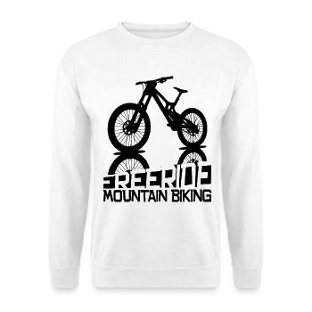 Freeride Mountain Bike Silhouette - Unisex Sweatshirt - white - Front