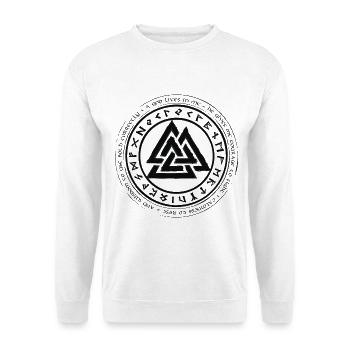 Valknut Vikings Celts runes de nœuds germaniques - Sweat-shirt Unisexe - blanc - Devant