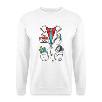 Laborkittel Kostüm - Unisex Pullover - Weiß - Vorne