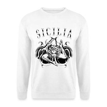 Sicilia Trinacria Italie maison cadeau famille - Sweat-shirt Unisexe - blanc - Devant