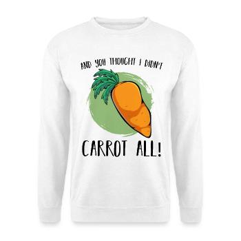 Carrot Illustration in Fresh Style - Unisex Sweatshirt - white - Front