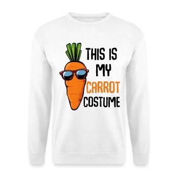 Carrot with sunglasses charm - Unisex Sweatshirt - white - Front