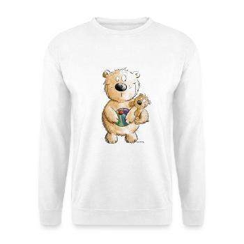 Ours avec Bébé I Animaux BD I Sauvage - Sweat-shirt Unisexe - blanc - Devant