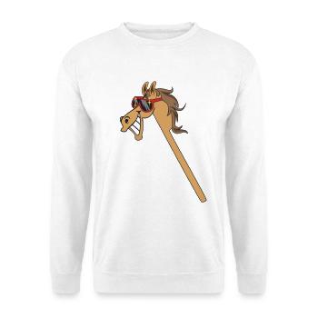 Hobby Horse Hobby Horsing lustig - Unisex Pullover - Weiß - Vorne