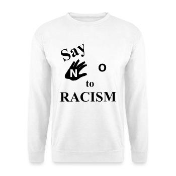 Pas de graphisme de signes de main - Sweat-shirt Unisexe - blanc - Devant