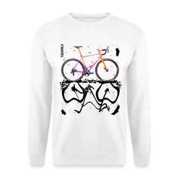 Cyclisme, aventure et liberté : le vélo de gravier - Sweat-shirt Unisexe - blanc - Devant