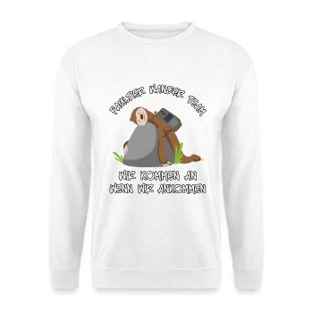 Faultier Wander Team Sloth Wandergruppe - Unisex Pullover - Weiß - Vorne