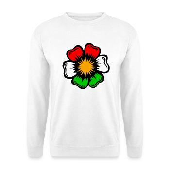 Pop Art Flower Star dans des couleurs fluorescentes - Sweat-shirt Unisexe - blanc - Devant