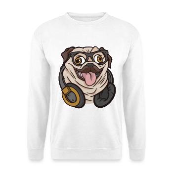 Hipster Pug - Unisex Sweatshirt - white - Front