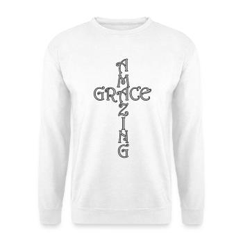 Design de croix de foi avec lettrage - Sweat-shirt Unisexe - blanc - Devant