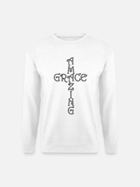 Glaubenskreuz Design mit Schriftzug - Unisex Pullover - Weiß